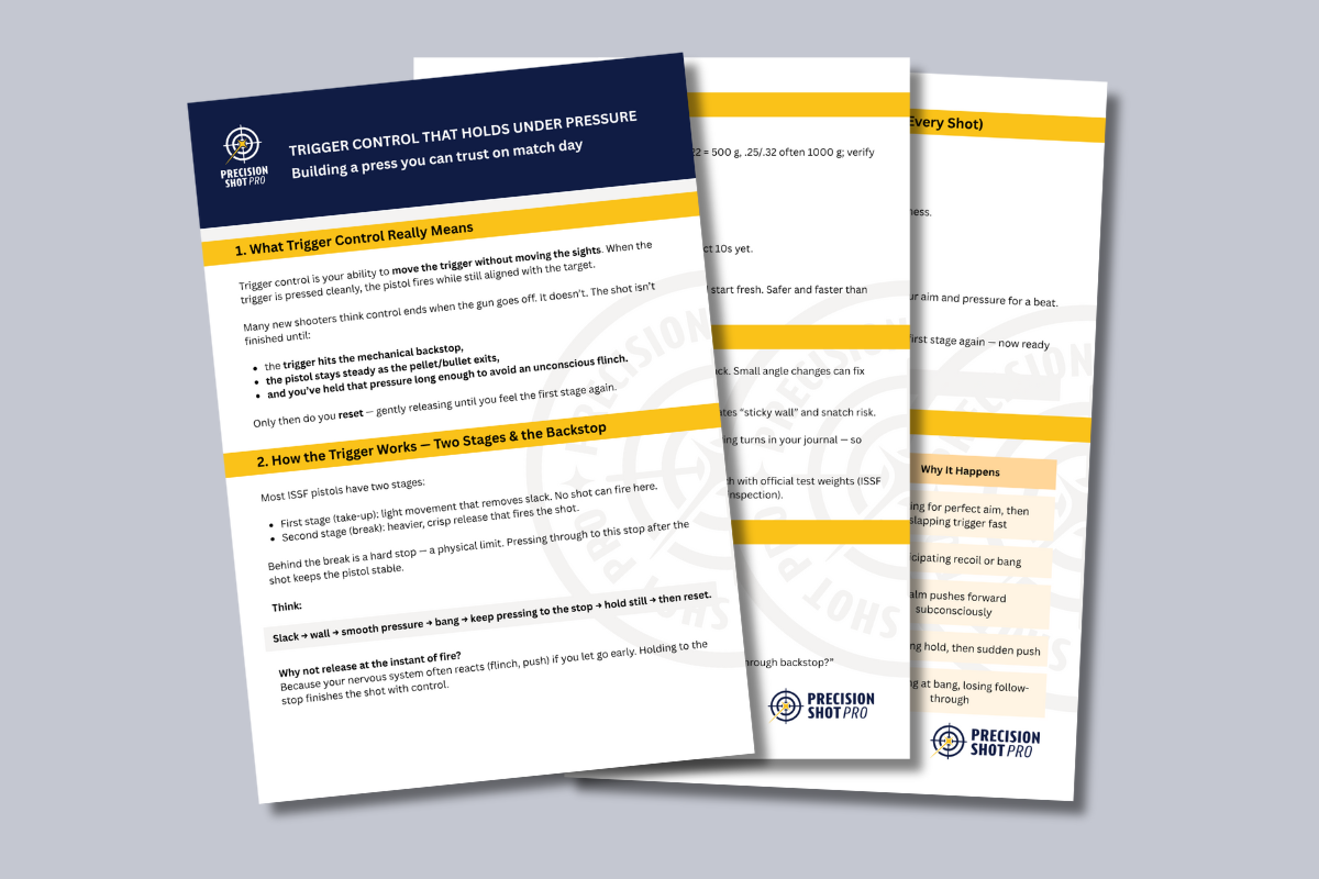 Trigger Control That Holds Under Pressure — free ISSF pistol training PDF