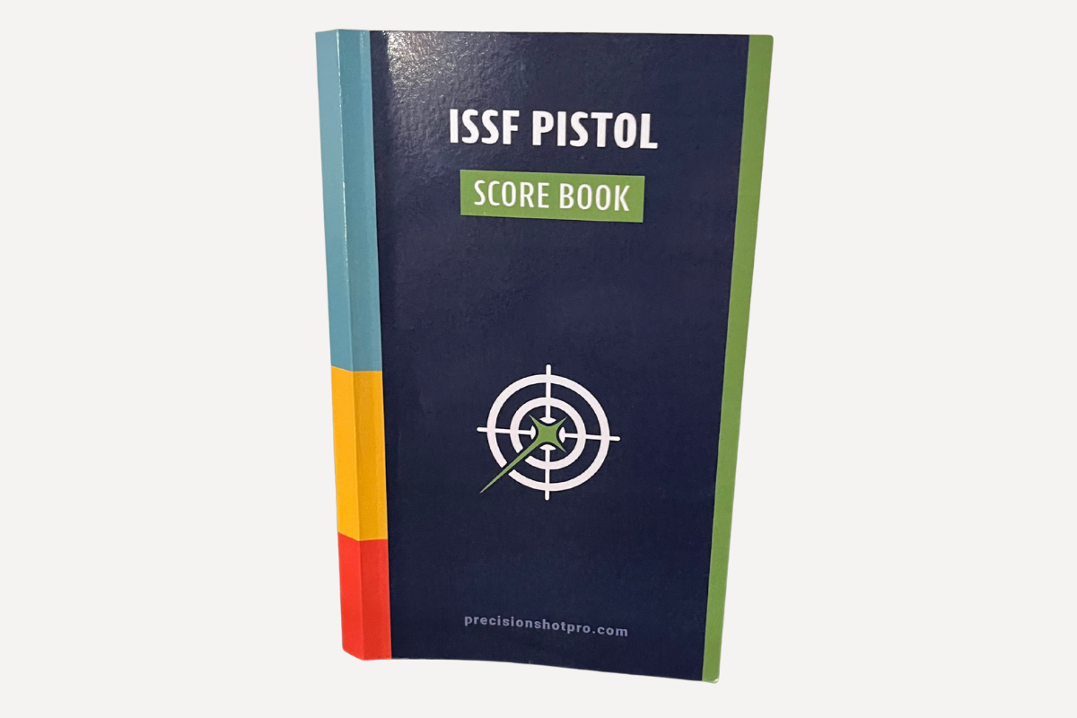 ISSF pistol individual scorebook for recording training and match scores